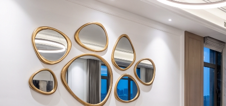 Home Miroirs muraux sur mesure en laiton doré — ZineStudio Maroc